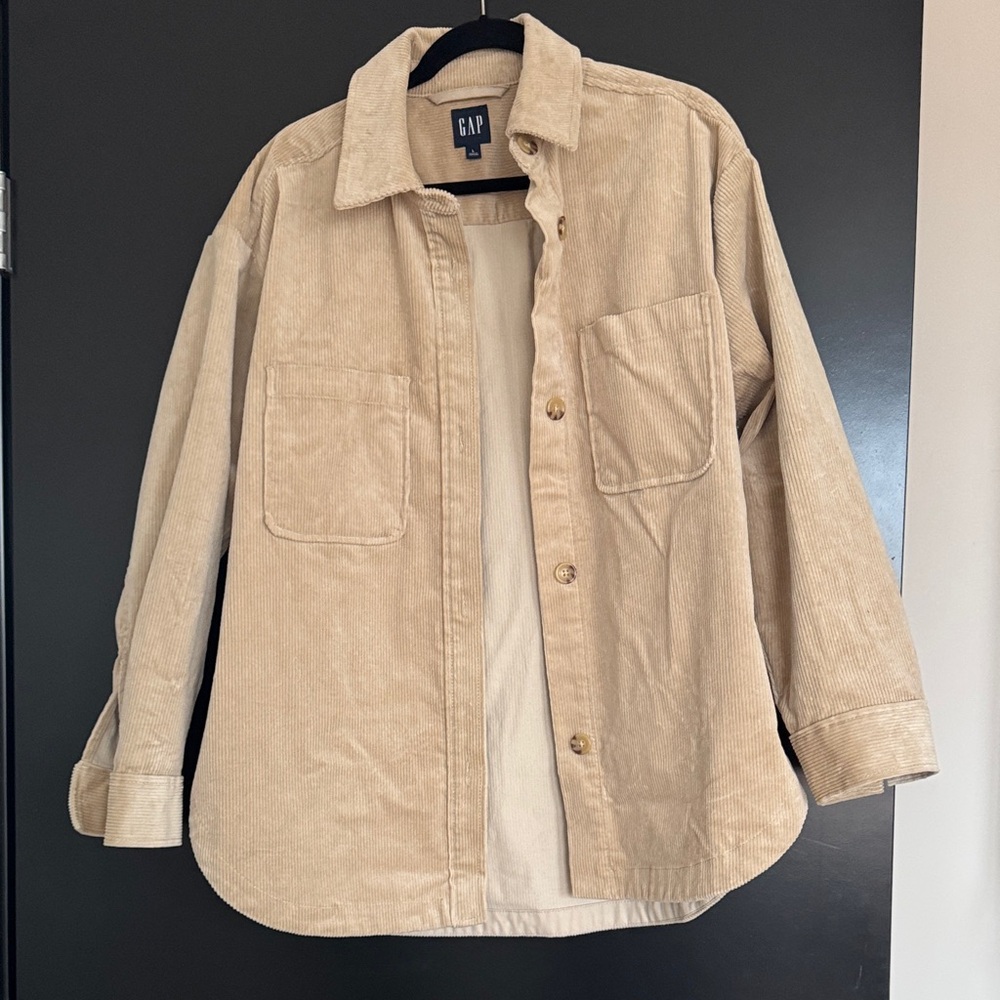 GAP Tan Corduroy Shirt Jacket